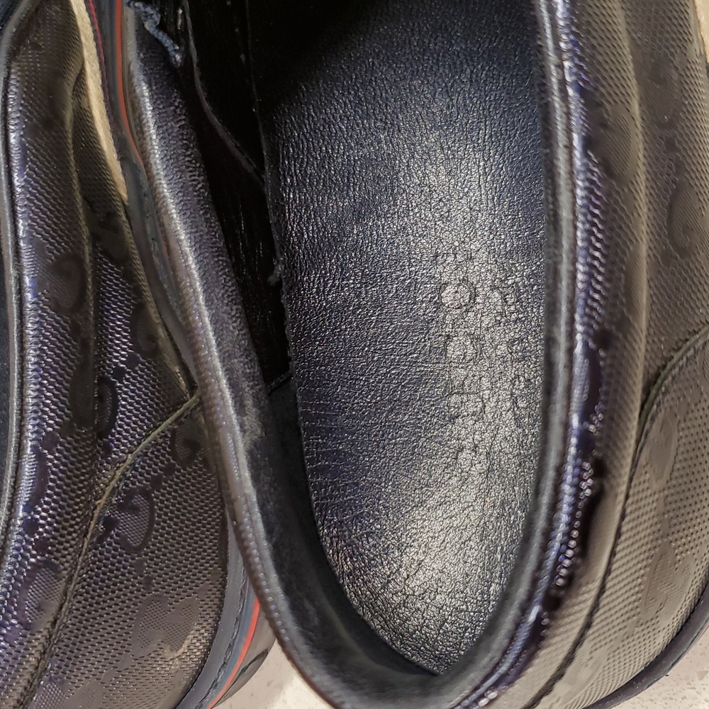 GUCCI Dark Blue Slip-On Loafers (sz 8) - Picture 8 of 11